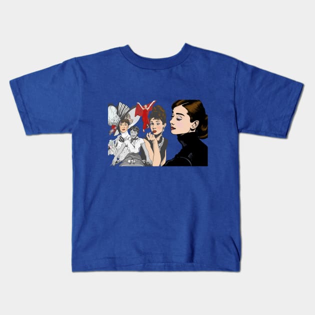 Audrey Kids T-Shirt by blakely737